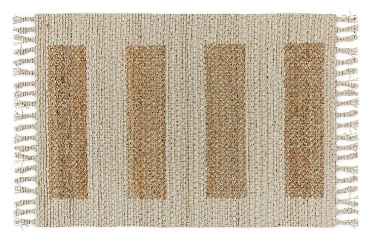 Pineda Striped Jute Rug, 80 x 150 cm, Brown