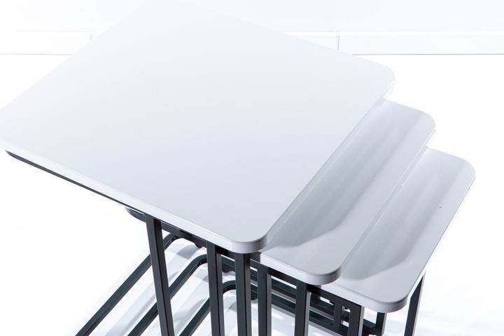 Mono C Bijzettafel, 3 Dlg, Antraciet, Wit