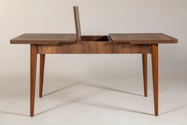 Vina 4-6 Seat Extendable Dining Table, 129 x 80 cm, Walnut