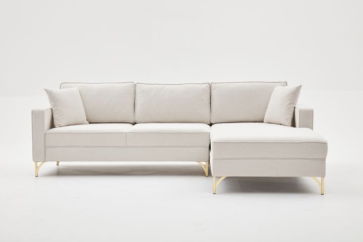 Berlin Hoekbank Rechts, Creme&Gold