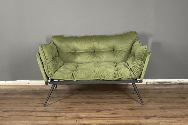 Bertha Sagan 2-Sitzer Sofa, Grün