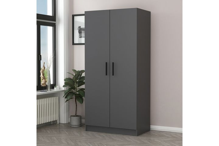 Medway Tideway Kledingkast met 2 Deuren, 210 cm, Antraciet