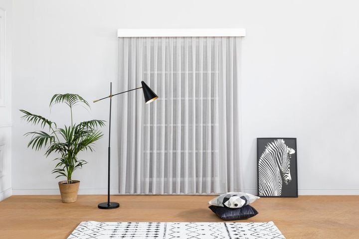 Massarelli Carmine Tule Gordijn, 150x260 cm, Grijs