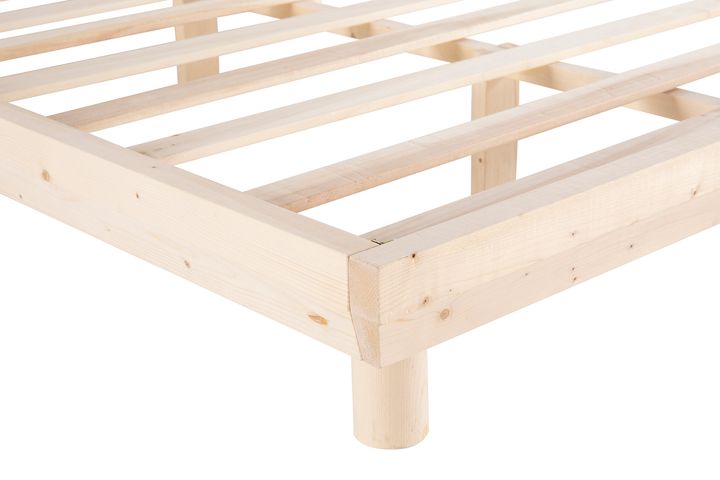 Luna Hendrick Houten Bedframe, 100x200 cm, Natuurlijke Kleur
