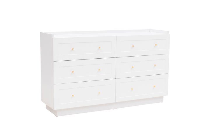Henry Wide Chest of Drawers, White