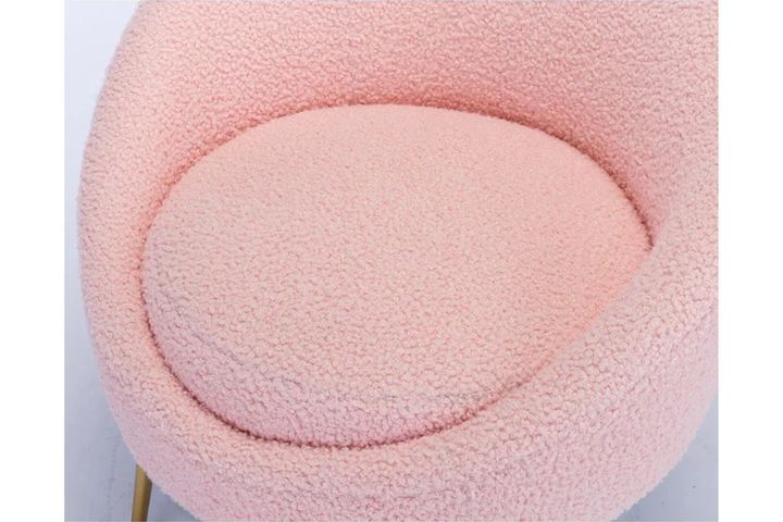 Lucca Ellipse Teddy Fauteuil, Roze