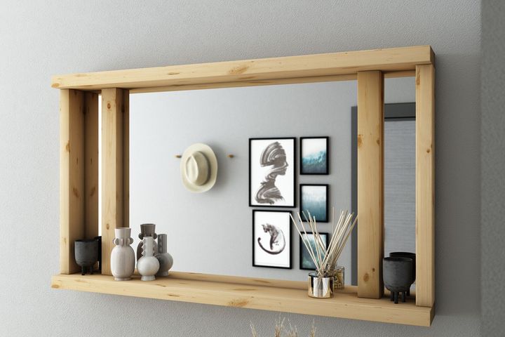 Woodesk Dream Spiegel, 120x70 cm, Naturfarbe
