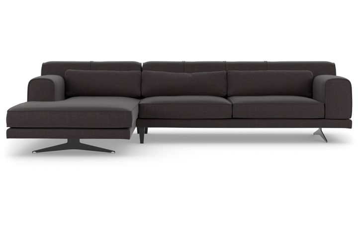 Jivago Corner Sofa Left Chaise, Charcoal Grey