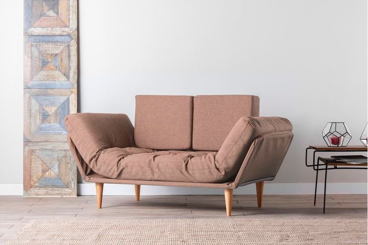 Futon Nina 2-Zitsbank, Lichtbruin
