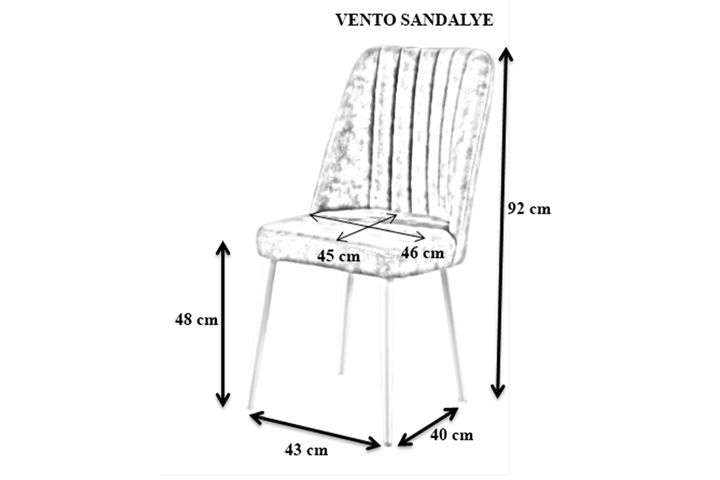 Vento Metalen Stoel, Creme & Wit