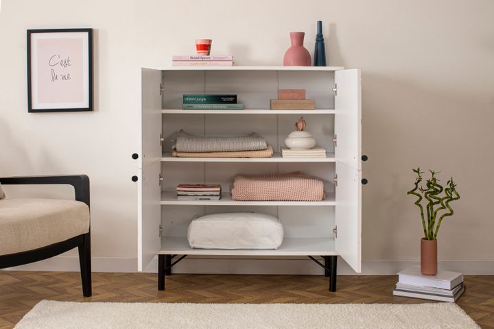 Multicabinet Terazzo Multifunctionele Kast, Met Metalen Poot