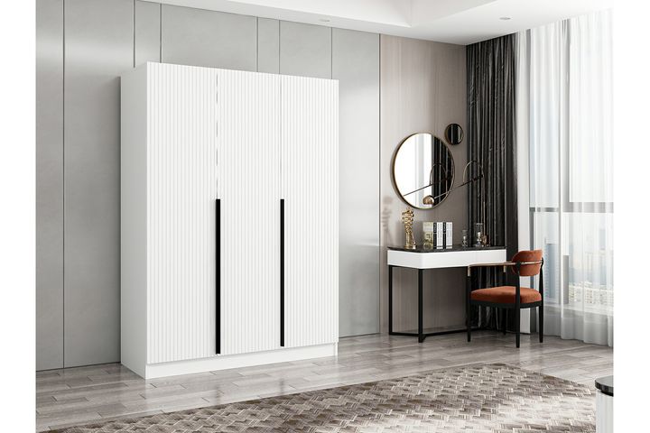 Tideway Kledingkast met 3 Deuren, 210 cm, Wit