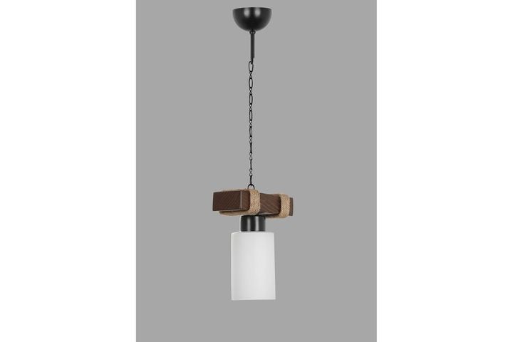 Jasmine Hanglamp, Walnoot en Wit