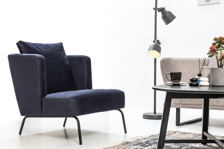 Stoere Fauteuil, Donkerblauw