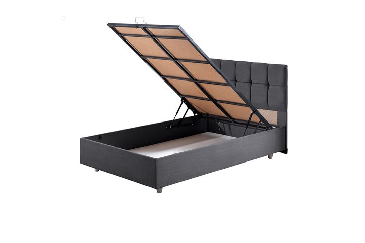 Paris Boxspringbed met Hoofdbord, 90x200 cm, Antraciet