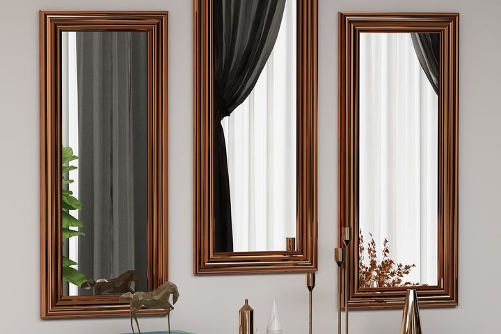 Mona Spiegelset, 3 Stuks, Brons