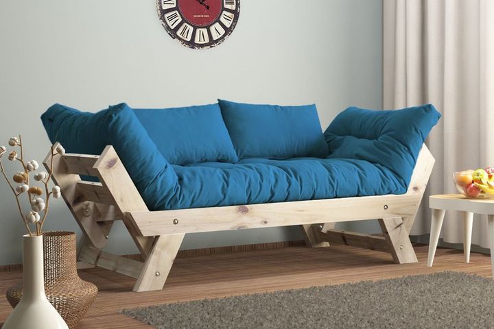 Woodesk Aller Massief 2-Zitsbank, Blauw en Wit