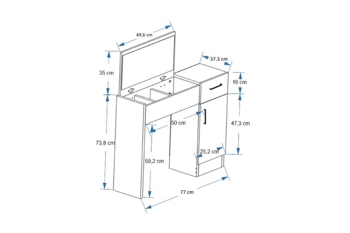 Arnetti Venice Make-up Tafel, Wit