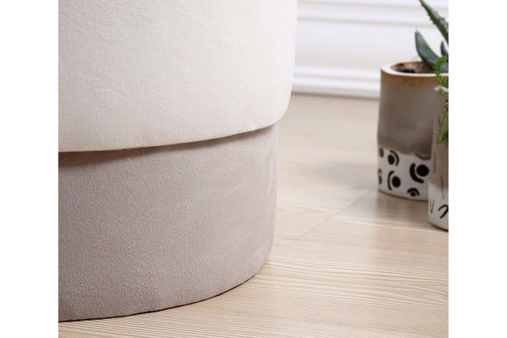 Ropp Ronde Poef, Creme