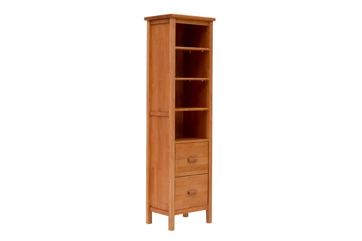 Ranch Boekenrek met 4 Rekken & Lades, Eik