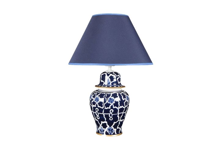 Blanc Ceramic Table Lamp, Blue