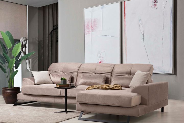 Fri̇do Hoekbank Rechts, Beige