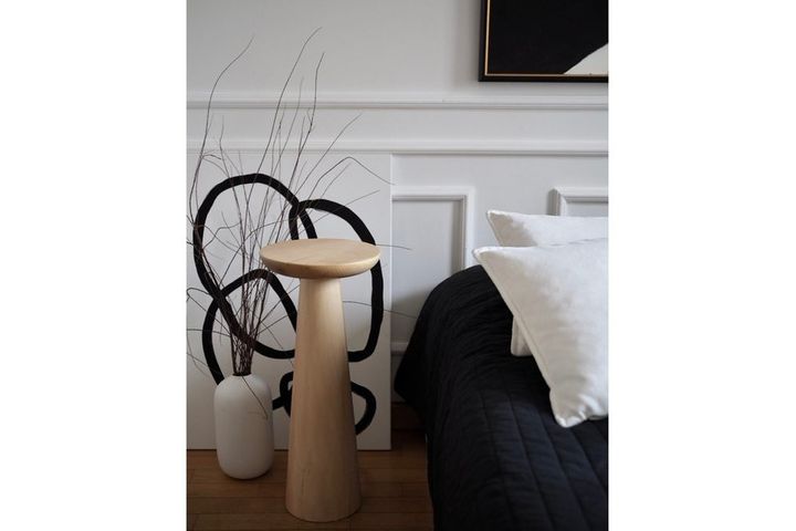 Tucas Home Mushroom Bijzettafel, 40 cm, Natuurlijke Kleur