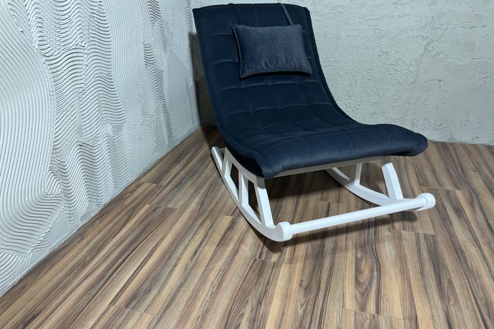 Asedia Maeve Schommelstoel, Antraciet & Wit