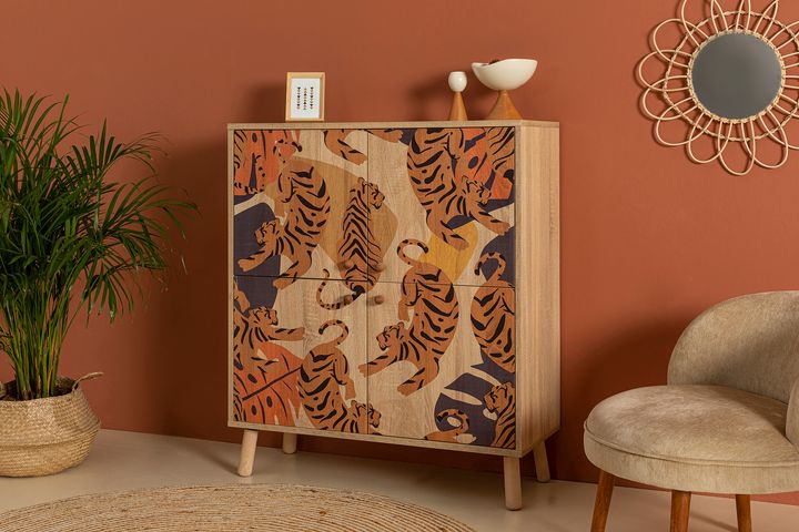 Tigris Multifunctionele Kast met Houten Poten