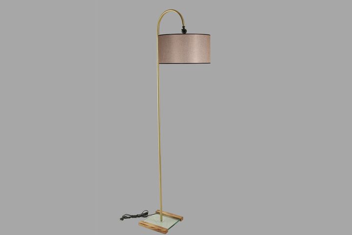 Marcella Cilinder Vloerlamp, Mat Goud