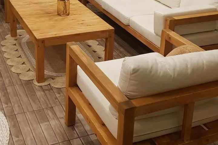 Lina Outdoor Sofa Set, Cream