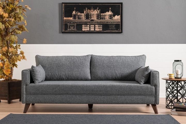Bella Soft 3-Sitzer Sofa, Grau