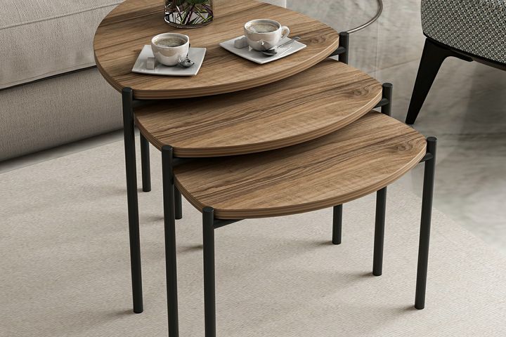 Medway Lenny Zettafelset , 3-delig, Walnoot