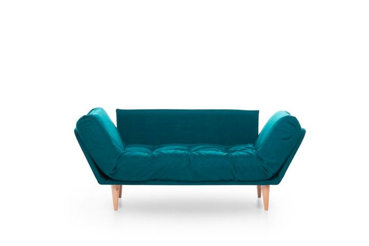 Futon Nina 2-Zitsbank, Groenblauw
