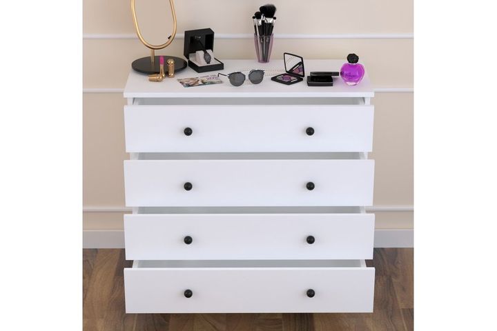 Linette Ladekast met 4 Lades, Wit
