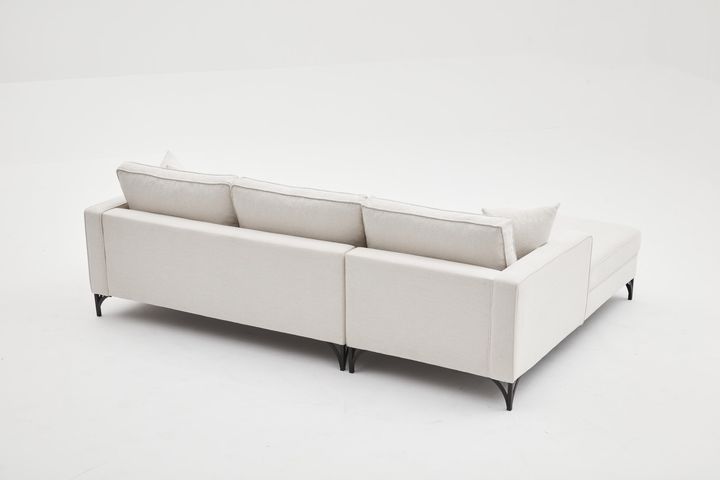 Berlin Hoekbank Links, Creme&Zwart