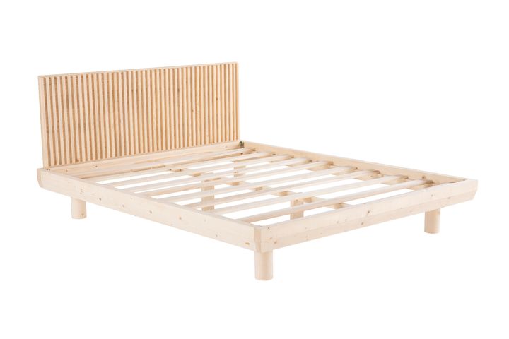 Luna Hendrick Houten Bedframe, 100x200 cm, Natuurlijke Kleur