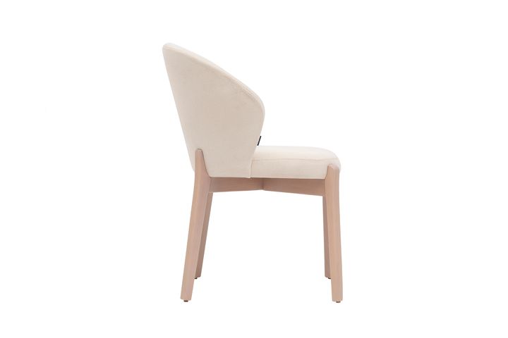 Mia Dining Chair, Cream & Oak
