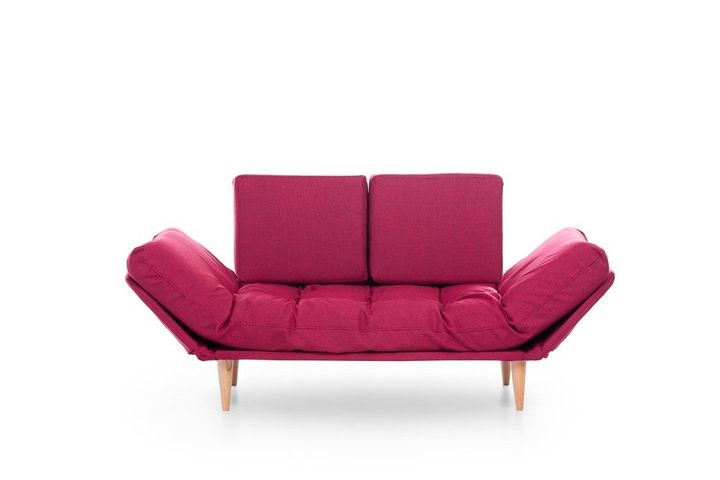 Futon Nina 2-Zitsbank, Bordeauxrood