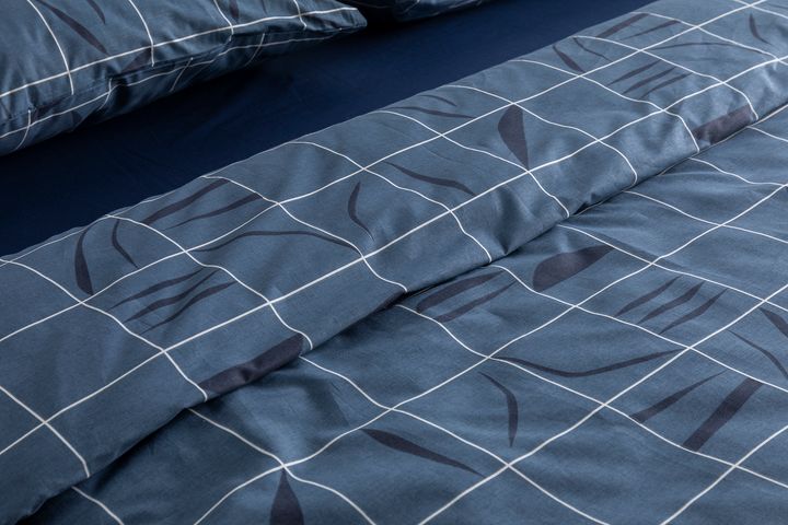 Luna Stella Ranforce Duvet Cover Set, Single Size, Blue