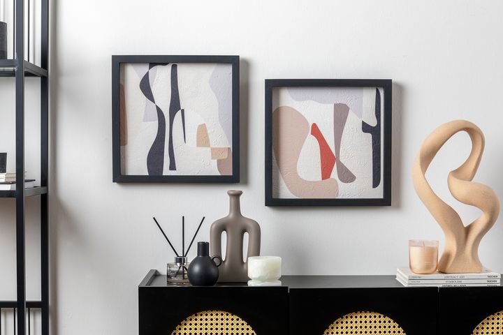 Rune Dubbele Travertijn Gestructureerde Tafel, 40x40 cm