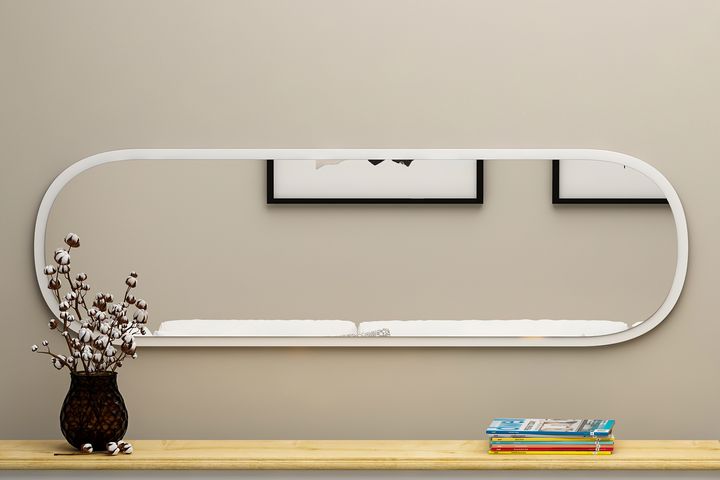 Mone Ceos Decoratieve Spiegel, Wit