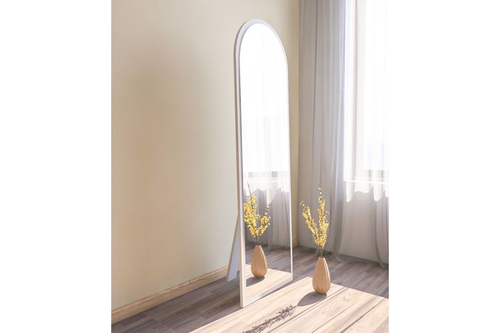 Mone Ovale Staande Spiegel, 160x50 cm, Wit