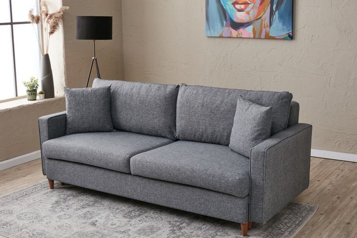 Eva-Serie 3-Zitsbank Met Bed Functie, Grijs