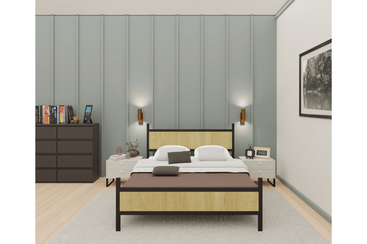 Star Bedframe, 150x200 cm, Pijnboom