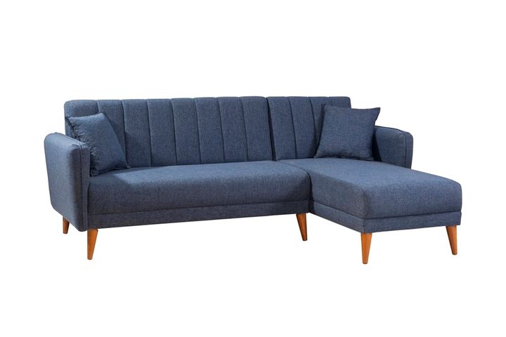 Aqua Corner Sofa Bed, Navy Blue
