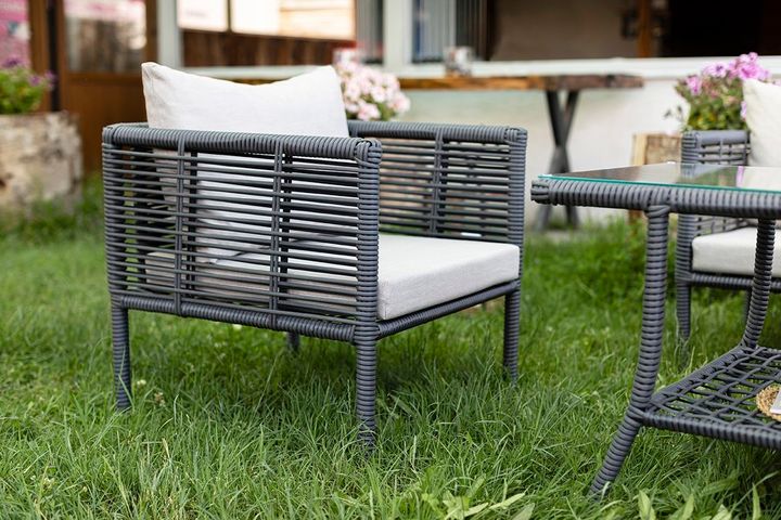 New York Outdoor Sofa Set, Grey