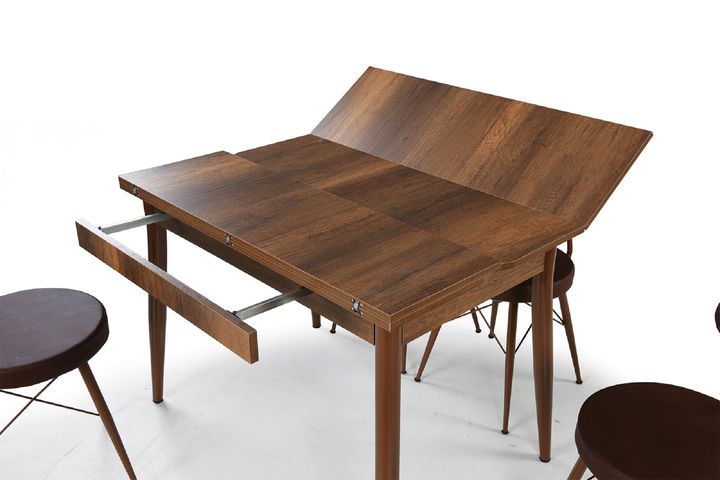 Eagle 4-6 Seat Extendable Dining Table, Walnut