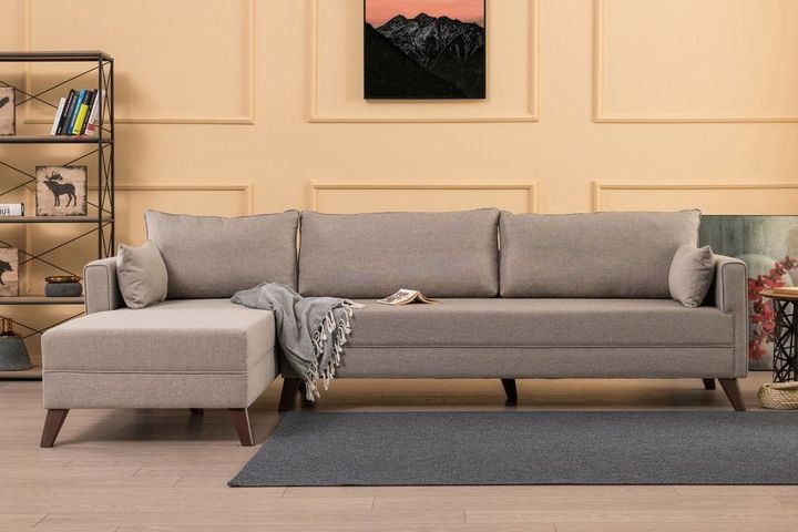 Bella Soft Hoekbank Links, Creme