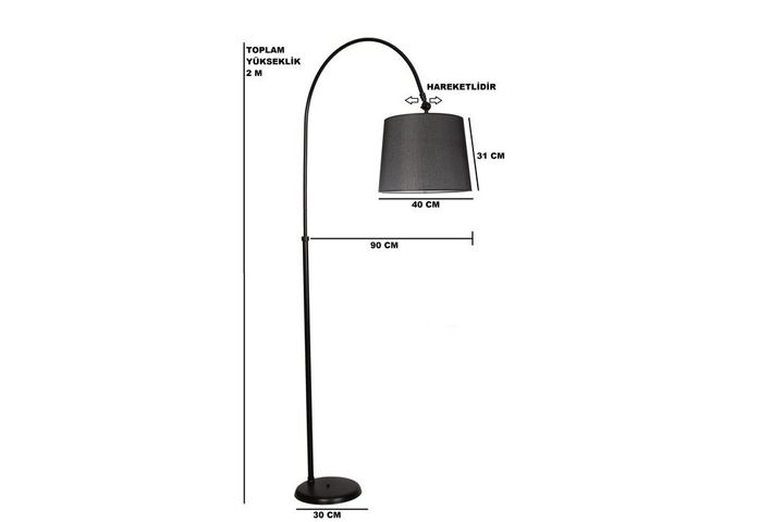 Lina Piramide Vloerlamp, Zwart